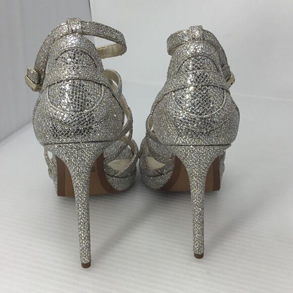 Michael Kors Sandra Glitter Caged Dress Sandals B4 - Picture 5 of 8
